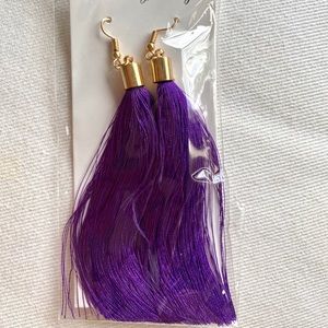 New- Purple tassel earrings